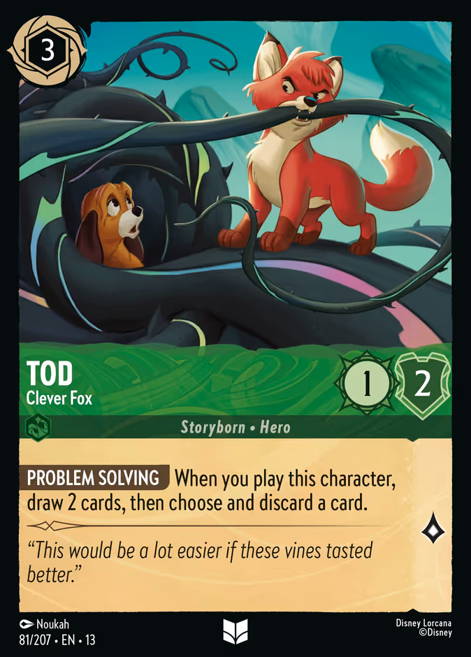 Tod - Clever Fox — Attack of the Vine! #81 (Disney Lorcana card)