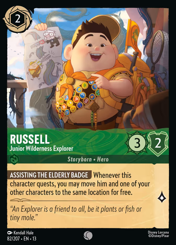 Russell - Junior Wilderness Explorer — Attack of the Vine! #82 (Disney Lorcana card)