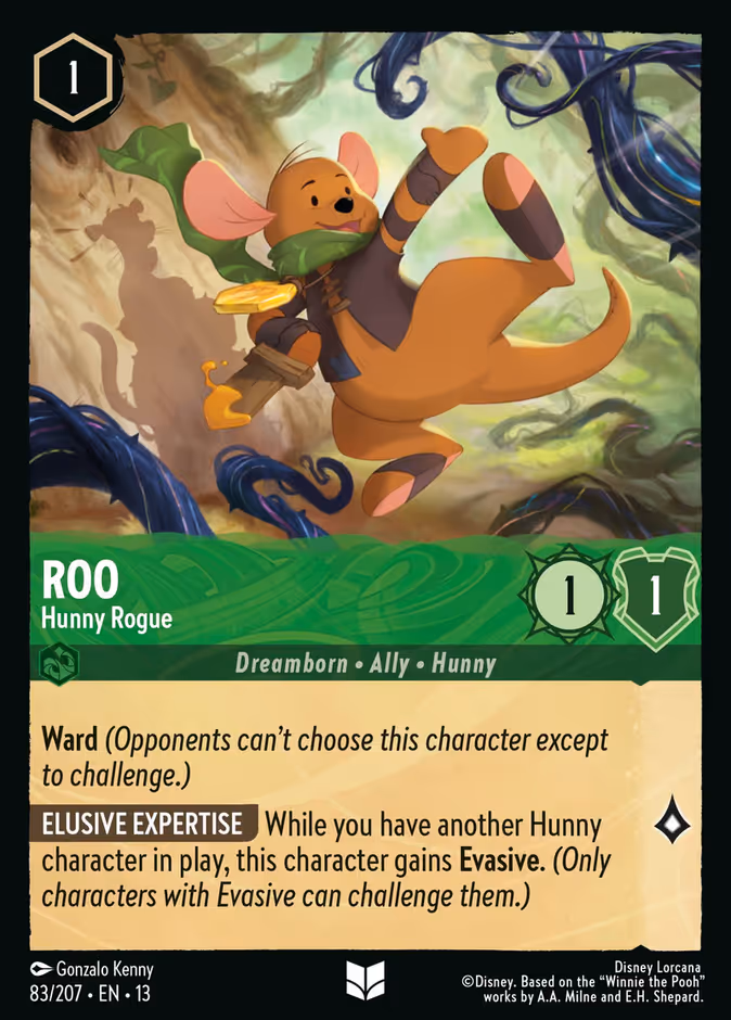 Roo - Hunny Rogue — Attack of the Vine! #83 (Disney Lorcana card)