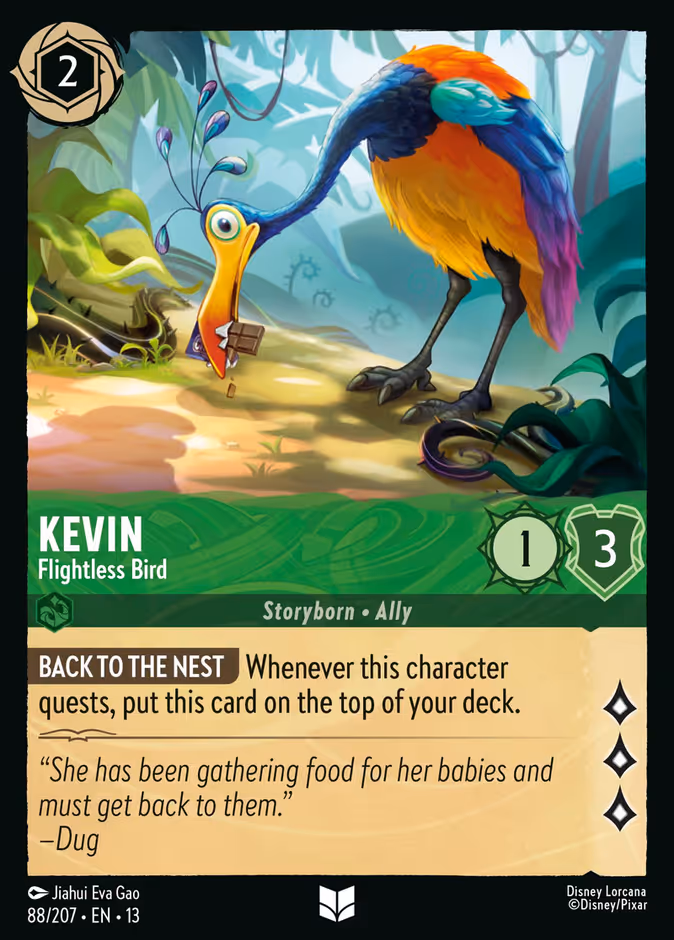 Kevin - Flightless Bird — Attack of the Vine! #88 (Disney Lorcana card)