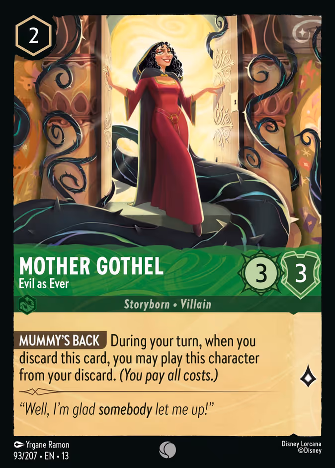 Mother Gothel - Evil as Ever — Attack of the Vine! #93 (Disney Lorcana card)