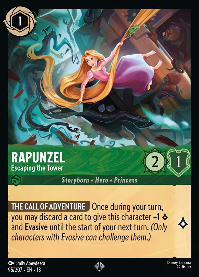 Rapunzel - Escaping the Tower — Attack of the Vine! #95 (Disney Lorcana card)