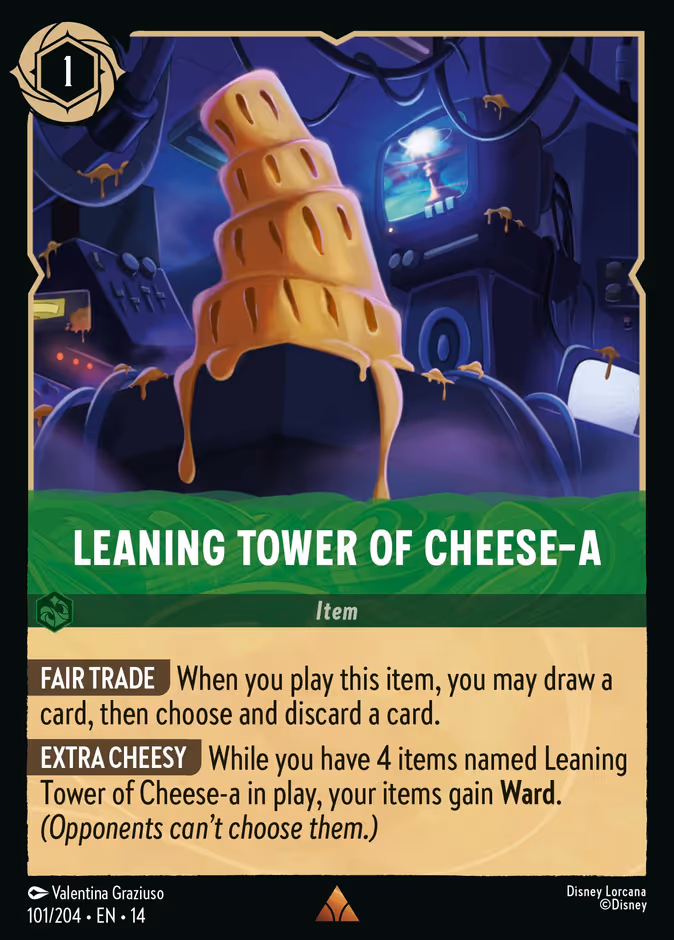 Leaning Tower of Cheese-a — Hyperia City #101 (Disney Lorcana card)