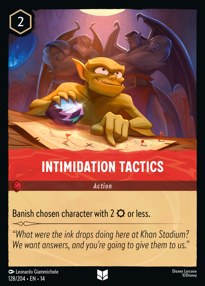 Intimidation Tactics — Hyperia City #128 (Disney Lorcana card)