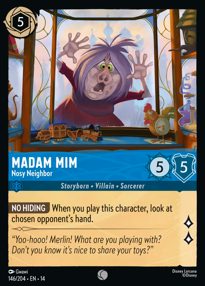 Madam Mim - Nosy Neighbor — Hyperia City #146 (Disney Lorcana card)