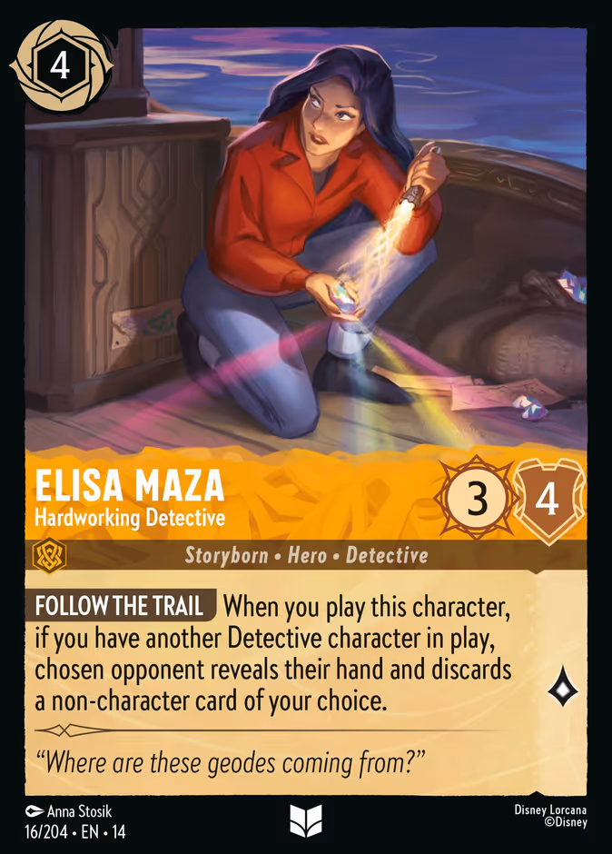 Elisa Maza - Hardworking Detective — Hyperia City #16 (Disney Lorcana card)