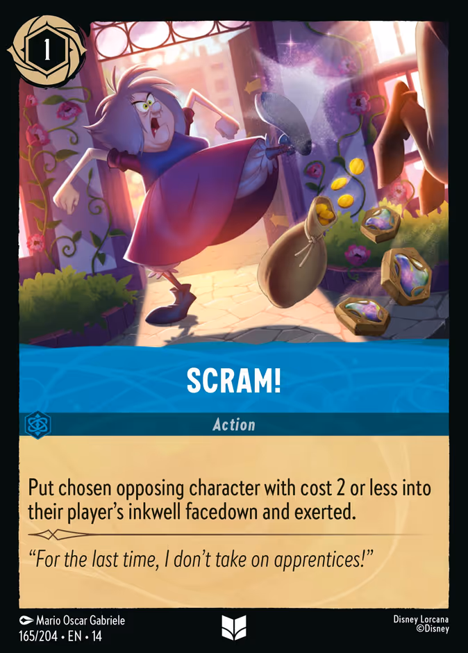 Scram! — Hyperia City #165 (Disney Lorcana card)