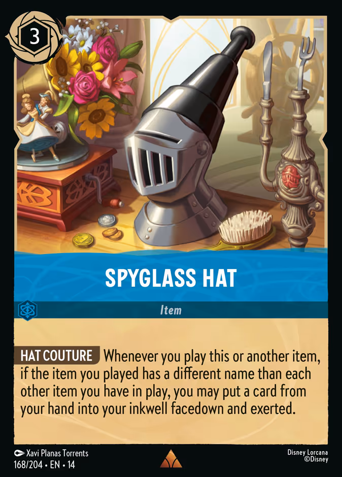 Spyglass Hat — Hyperia City #168 (Disney Lorcana card)