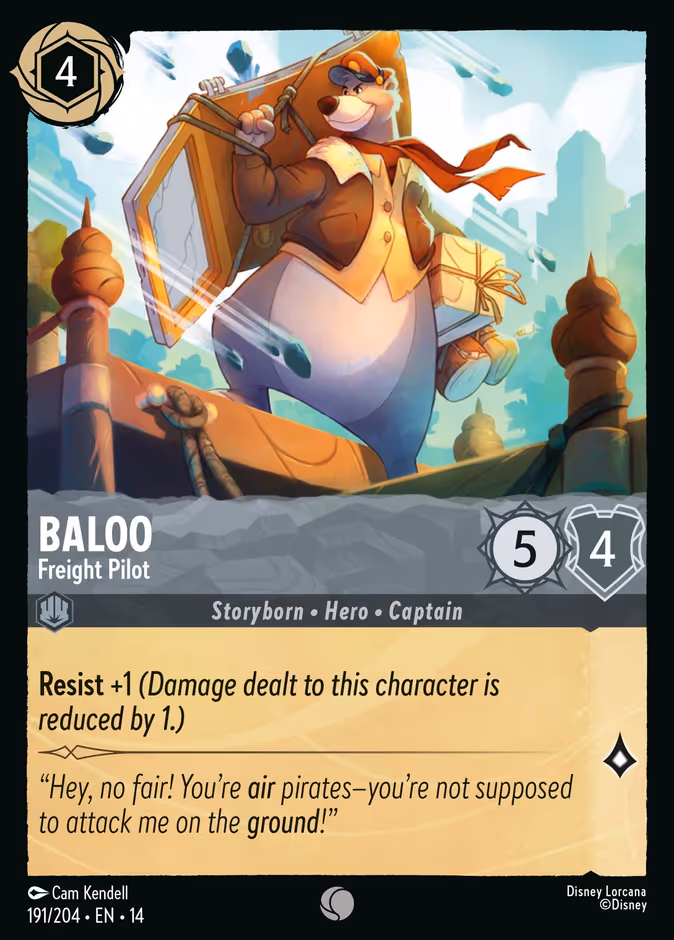 Baloo - Freight Pilot — Hyperia City #191 (Disney Lorcana card)