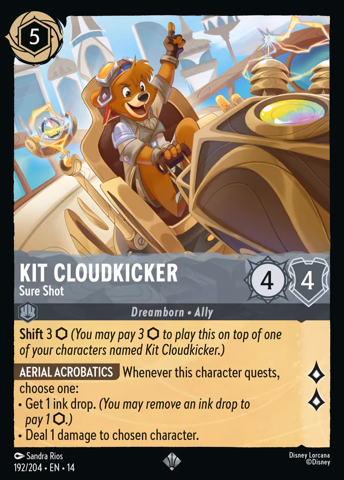 Kit Cloudkicker - Sure Shot — Hyperia City #192 (Disney Lorcana card)