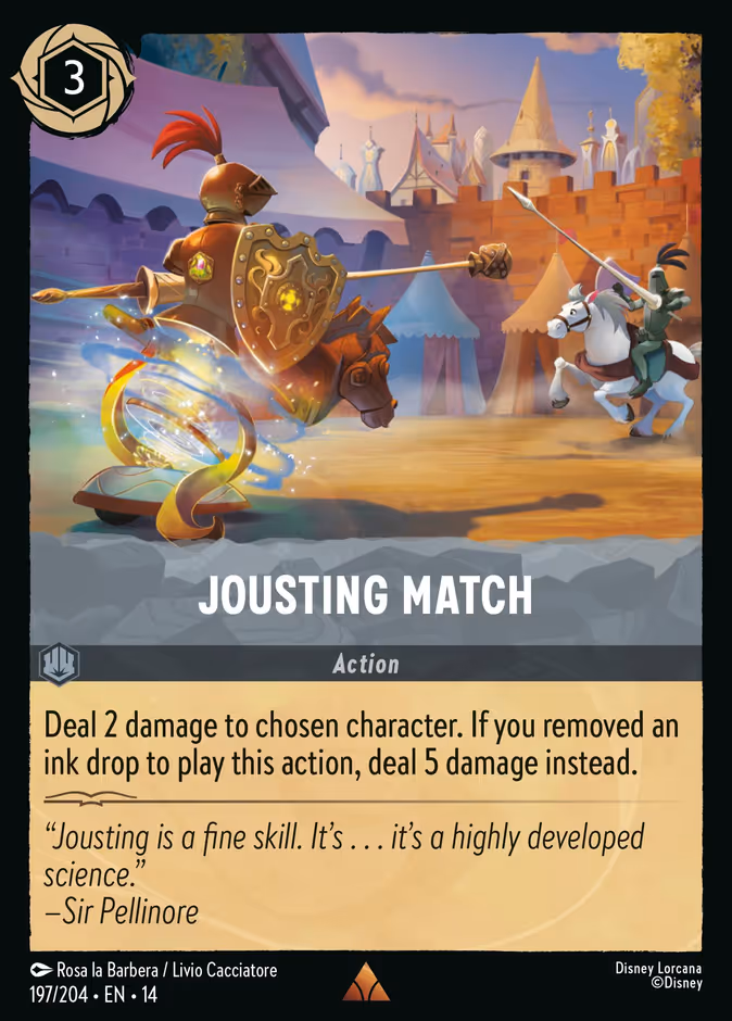 Jousting Match — Hyperia City #197 (Disney Lorcana card)