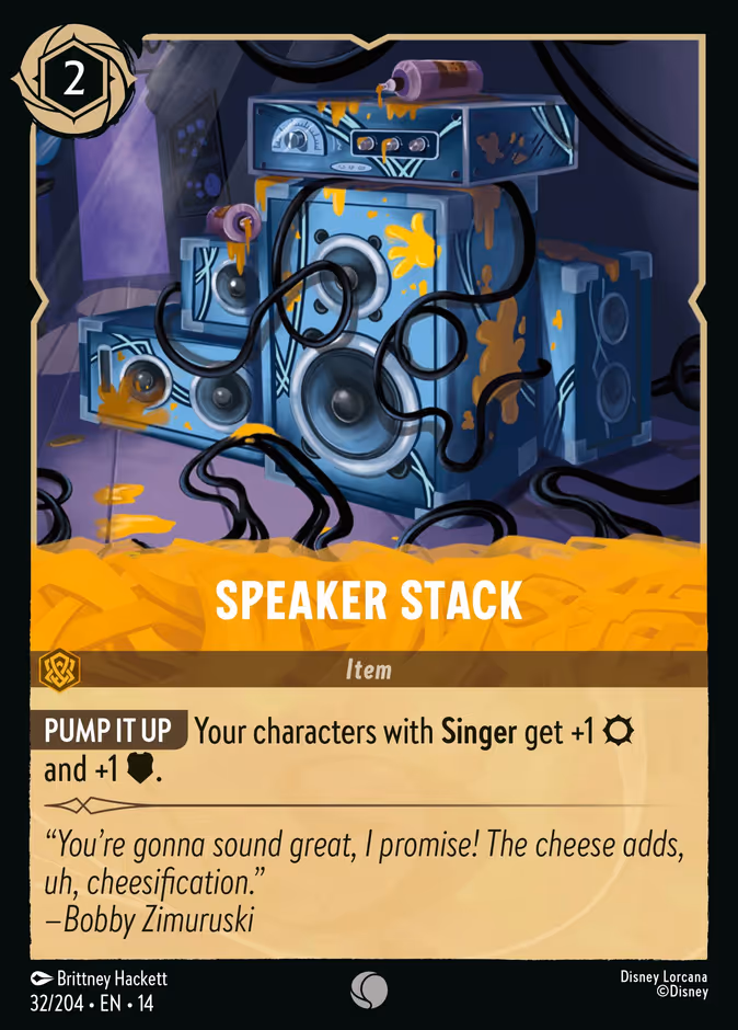 Speaker Stack — Hyperia City #32 (Disney Lorcana card)