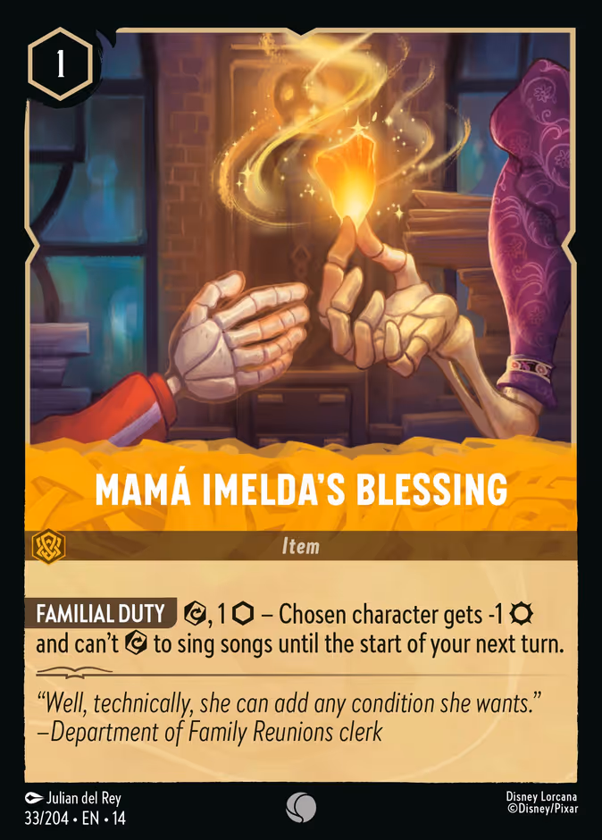 Mamá Imelda's Blessing — Hyperia City #33 (Disney Lorcana card)