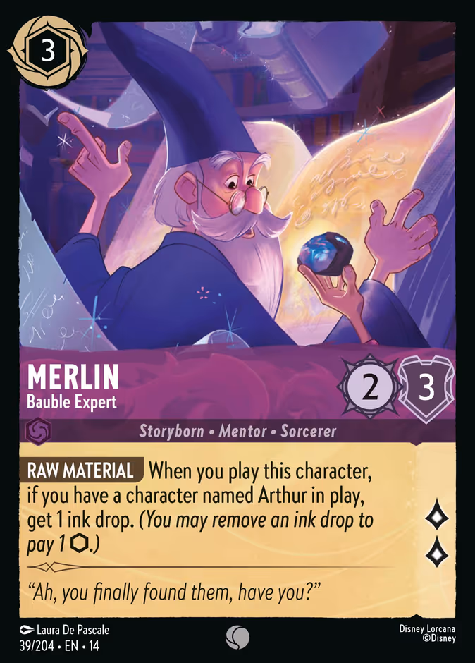 Merlin - Bauble Expert — Hyperia City #39 (Disney Lorcana card)
