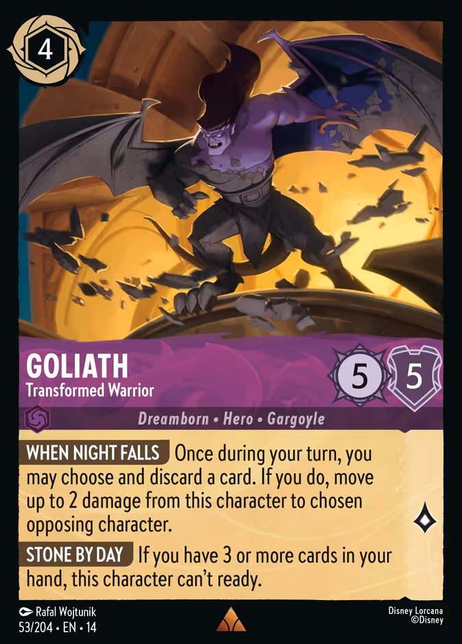 Goliath - Transformed Warrior — Hyperia City #53 (Disney Lorcana card)