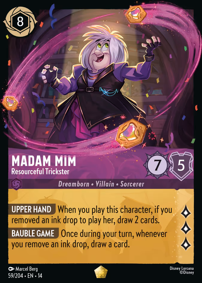 Madam Mim - Resourceful Trickster — Hyperia City #59 (Disney Lorcana card)