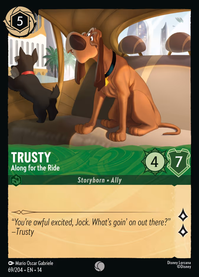 Trusty - Along for the Ride — Hyperia City #69 (Disney Lorcana card)