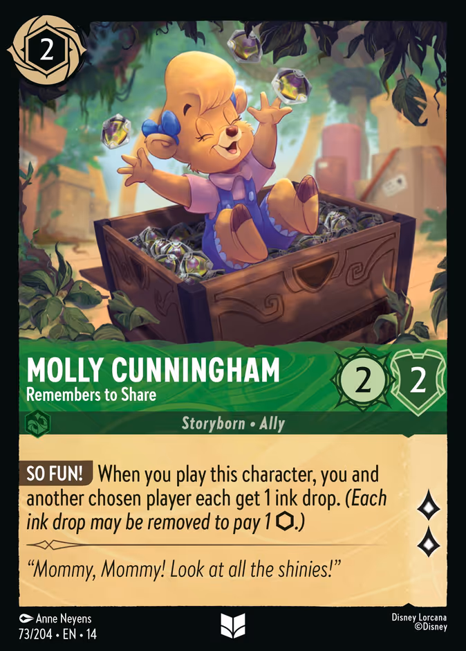 Molly Cunningham - Remembers to Share — Hyperia City #73 (Disney Lorcana card)