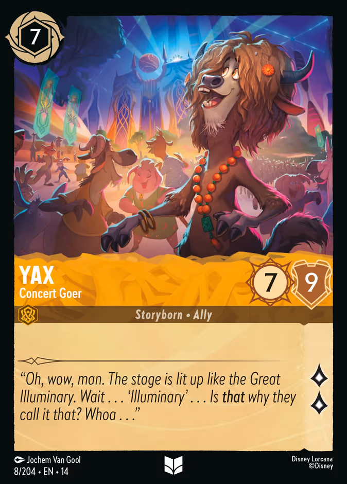 Yax - Concert Goer — Hyperia City #8 (Disney Lorcana card)