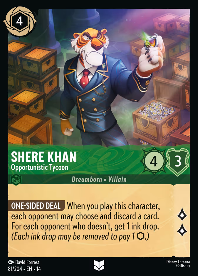 Shere Khan - Opportunistic Tycoon — Hyperia City #81 (Disney Lorcana card)