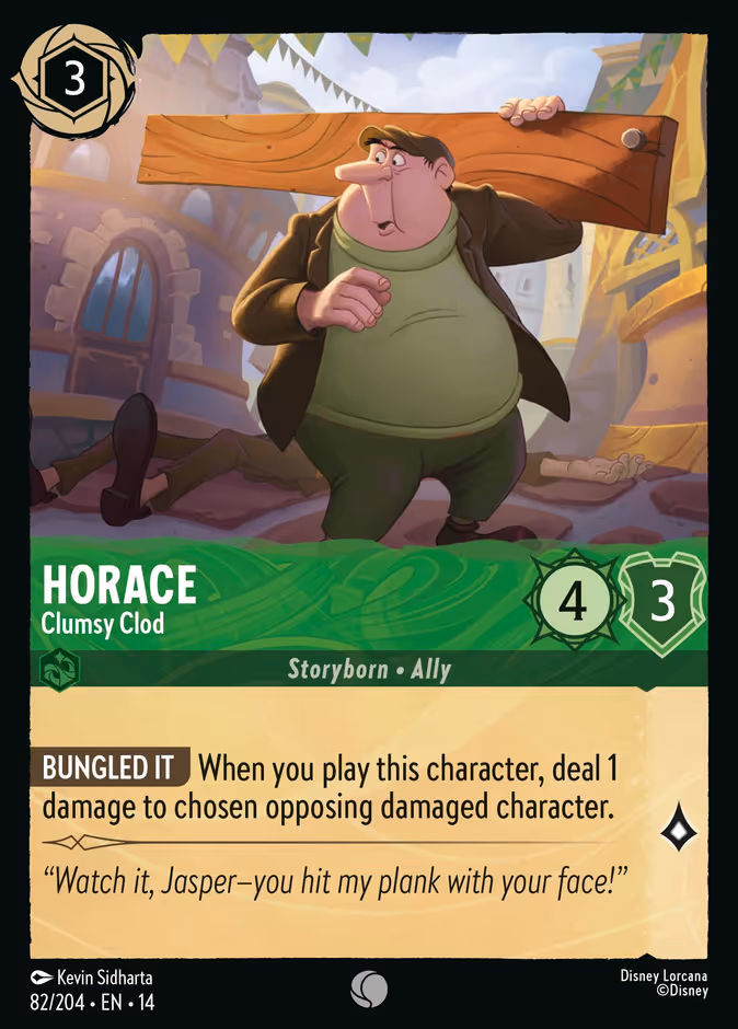 Horace - Clumsy Clod — Hyperia City #82 (Disney Lorcana card)