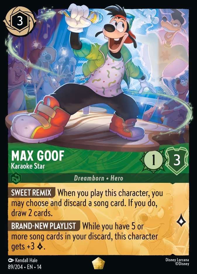 Max Goof - Karaoke Star — Hyperia City #89 (Disney Lorcana card)