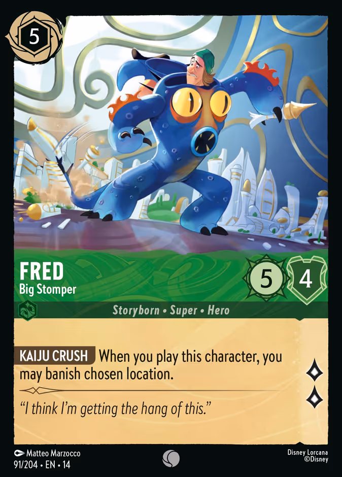 Fred - Big Stomper — Hyperia City #91 (Disney Lorcana card)