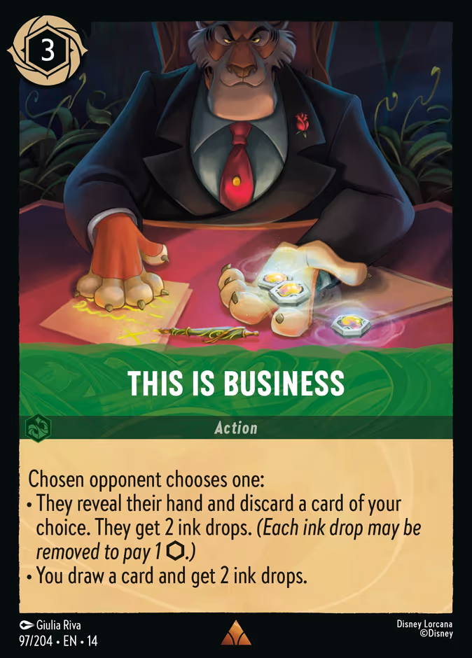 This Is Business — Hyperia City #97 (Disney Lorcana card)
