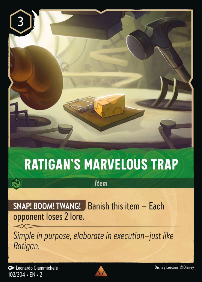 Ratigan's Marvelous Trap — Rise of the Floodborn #102 (Disney Lorcana card)