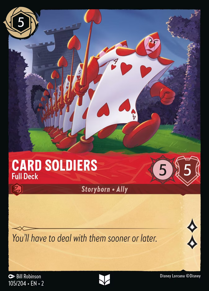 Card Soldiers - Full Deck — Rise of the Floodborn #105 (Disney Lorcana card)