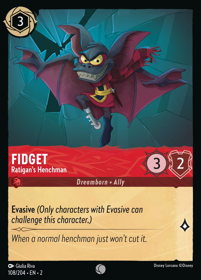 Fidget - Ratigan's Henchman — Rise of the Floodborn #108 (Disney Lorcana card)