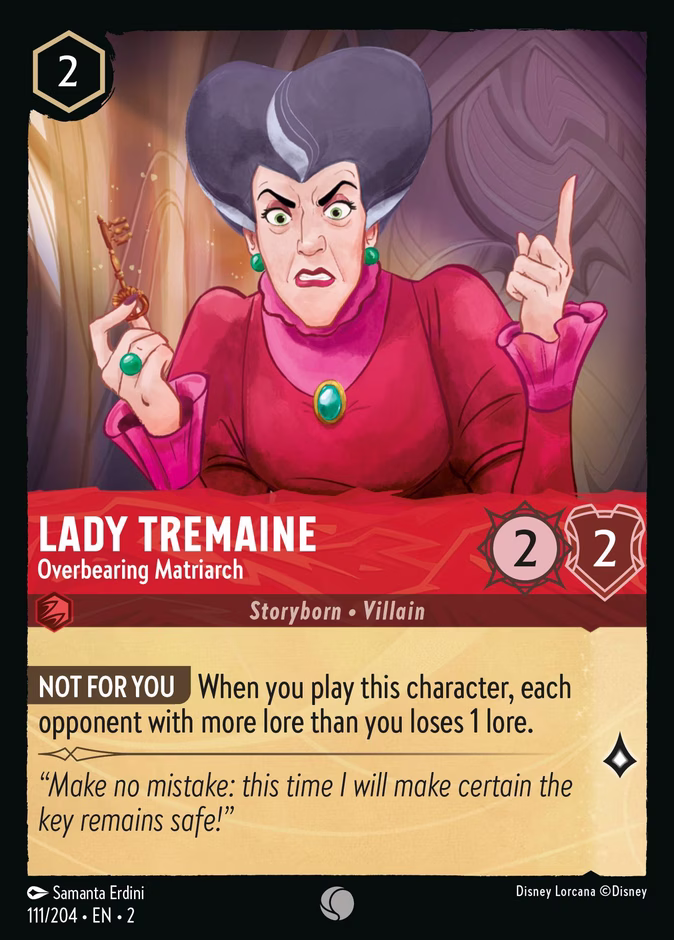 Lady Tremaine - Overbearing Matriarch — Rise of the Floodborn #111 (Disney Lorcana card)