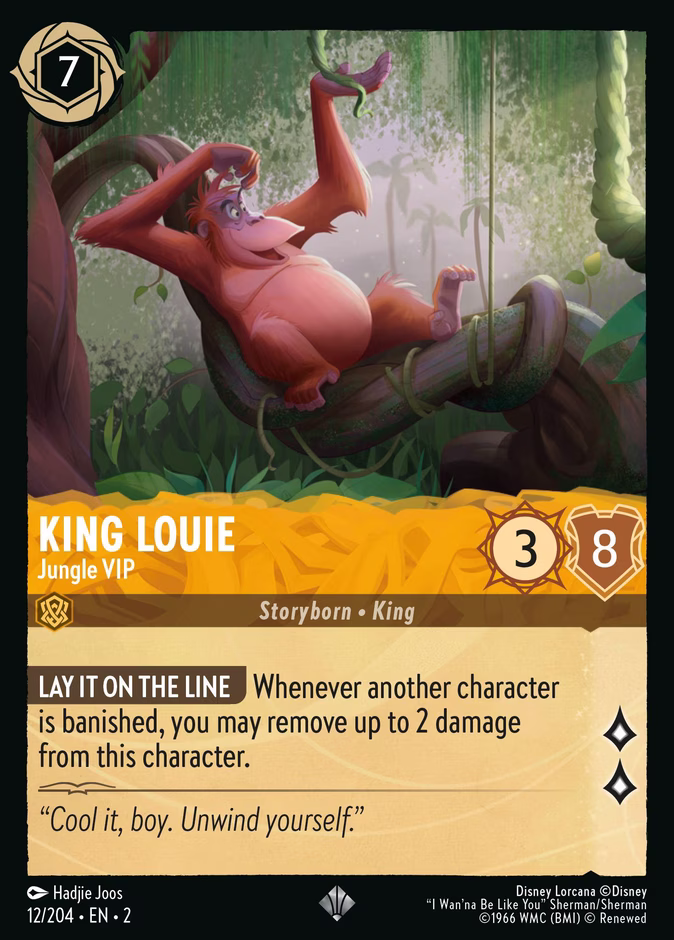 King Louie - Jungle VIP — Rise of the Floodborn #12 (Disney Lorcana card)