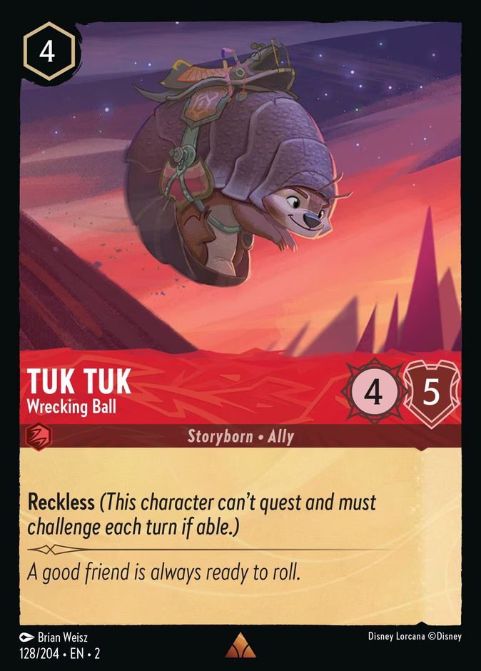 Tuk Tuk - Wrecking Ball — Rise of the Floodborn #128 (Disney Lorcana card)