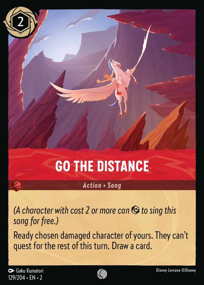 Go the Distance — Rise of the Floodborn #129 (Disney Lorcana card)