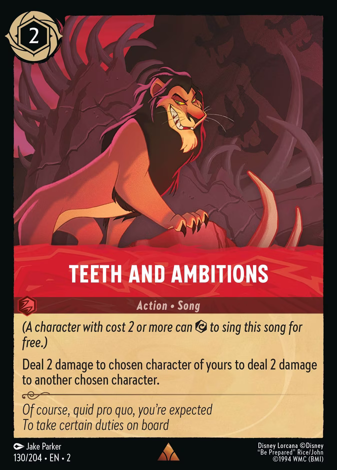 Teeth and Ambitions — Rise of the Floodborn #130 (Disney Lorcana card)
