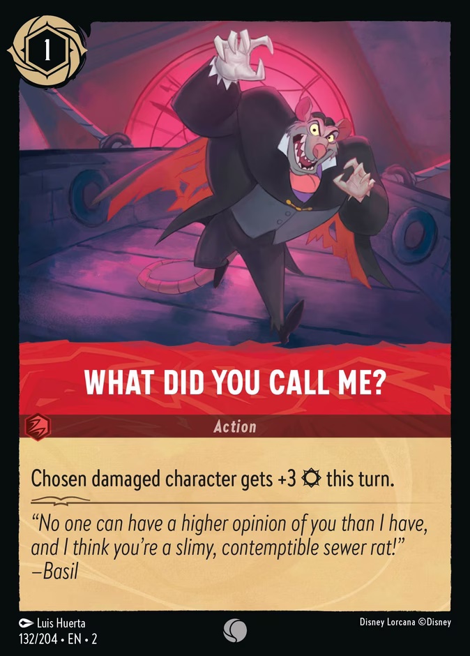 What Did You Call Me? — Rise of the Floodborn #132 (Disney Lorcana card)