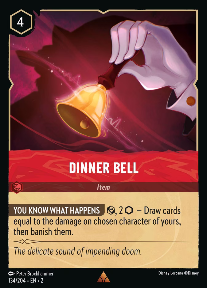 Dinner Bell — Rise of the Floodborn #134 (Disney Lorcana card)