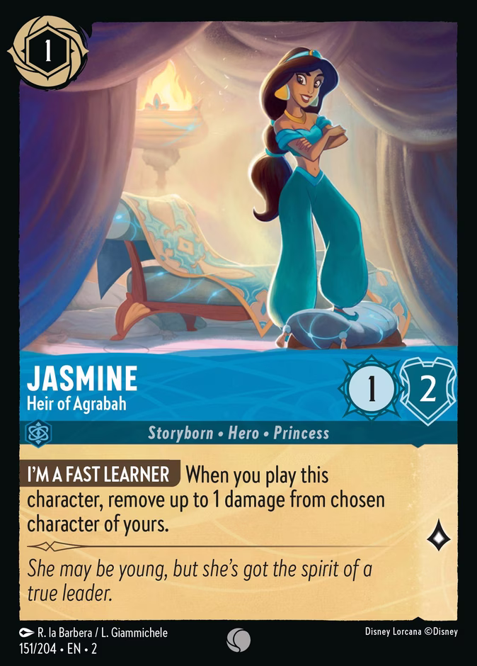 Jasmine - Heir of Agrabah — Rise of the Floodborn #151 (Disney Lorcana card)