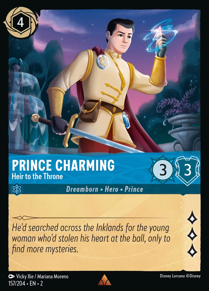 Prince Charming - Heir to the Throne — Rise of the Floodborn #157 (Disney Lorcana card)