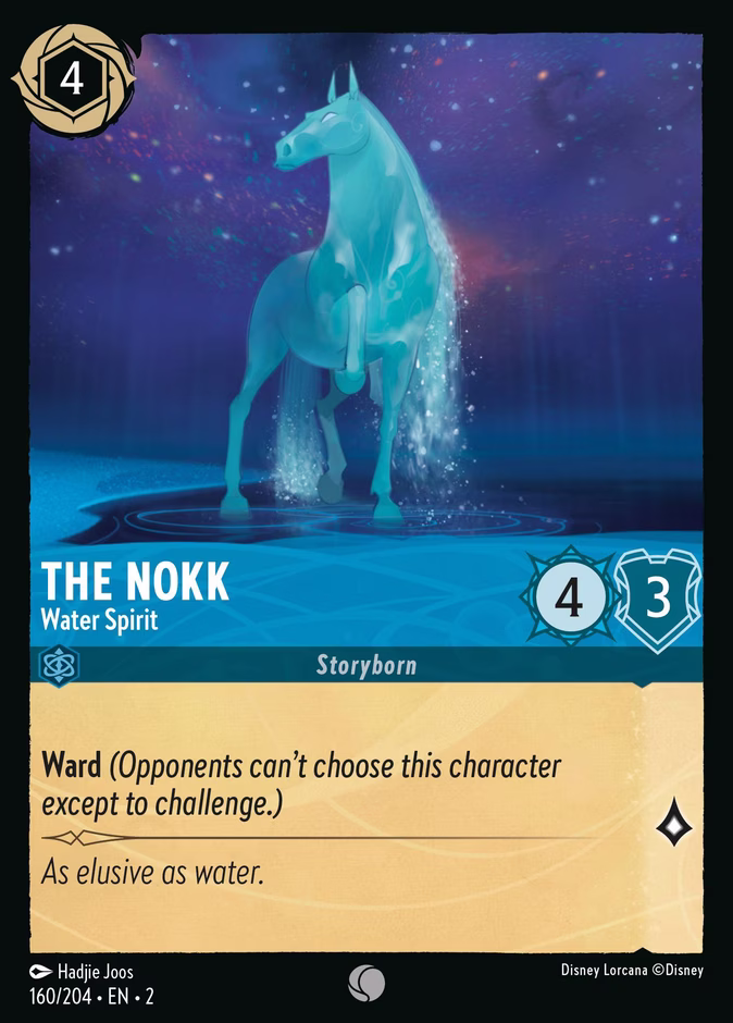 The Nokk - Water Spirit — Rise of the Floodborn #160 (Disney Lorcana card)