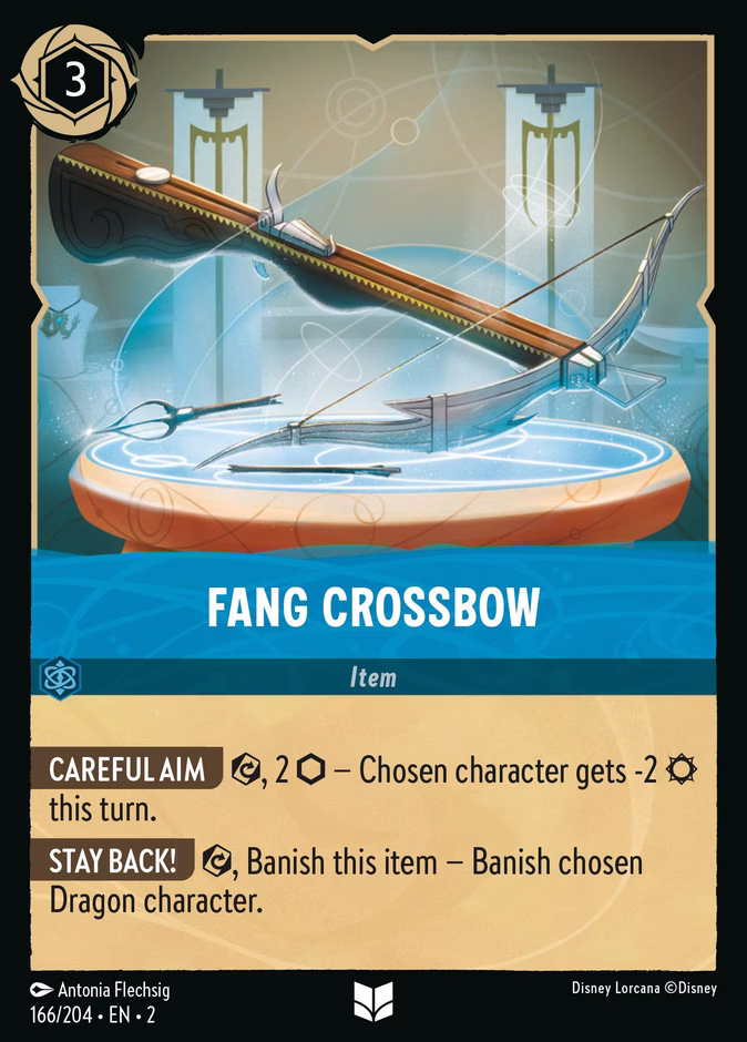 Fang Crossbow — Rise of the Floodborn #166 (Disney Lorcana card)