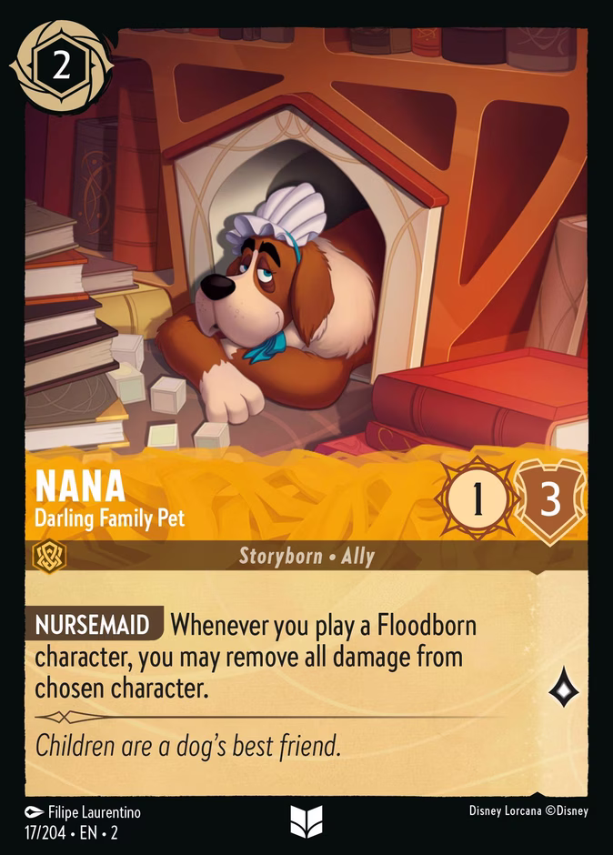 Nana - Darling Family Pet — Rise of the Floodborn #17 (Disney Lorcana card)