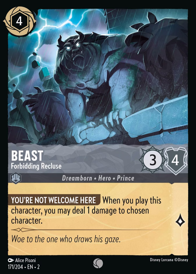 Beast - Forbidding Recluse — Rise of the Floodborn #171 (Disney Lorcana card)