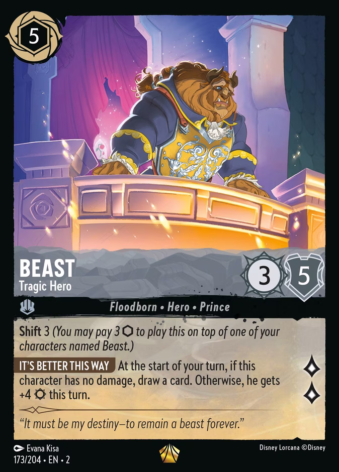 Beast - Tragic Hero — Rise of the Floodborn #173 (Disney Lorcana card)