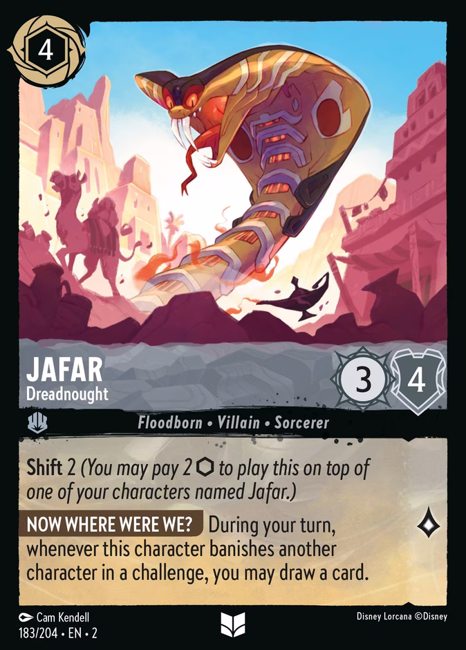Jafar - Dreadnought — Rise of the Floodborn #183 (Disney Lorcana card)