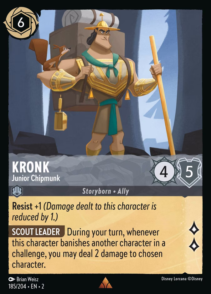 Kronk - Junior Chipmunk — Rise of the Floodborn #185 (Disney Lorcana card)