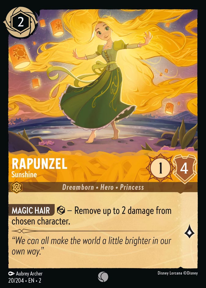 Rapunzel - Sunshine — Rise of the Floodborn #20 (Disney Lorcana card)