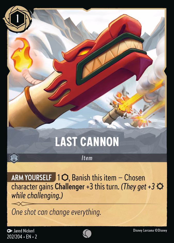 Last Cannon — Rise of the Floodborn #202 (Disney Lorcana card)