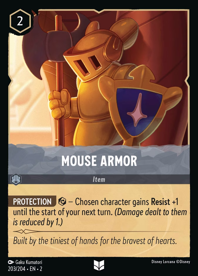 Mouse Armor — Rise of the Floodborn #203 (Disney Lorcana card)